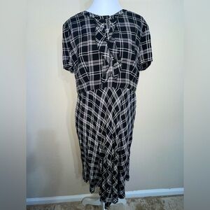 Slate & Willow Black and White Plaid Dress